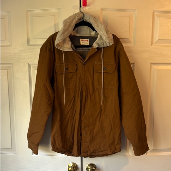 Wrangler Brown Hooded Jacket for Men - Picture 2 of 6